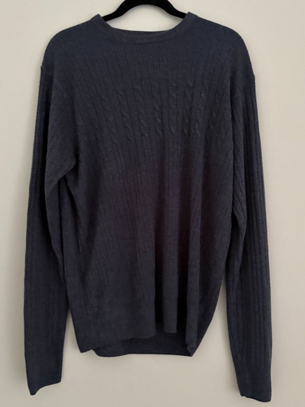 Dockers Men's Cable Knit Crewneck Pullover Sweater Dadcore Cabincore Preppy M